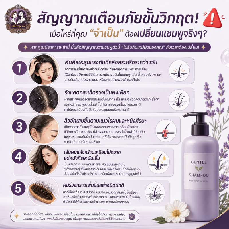 สัญญาณเตือนภัยขั้นวิกฤต! เมื่อไหร่ที่คุณ "จำเป็น" ต้องเปลี่ยนแชมพู