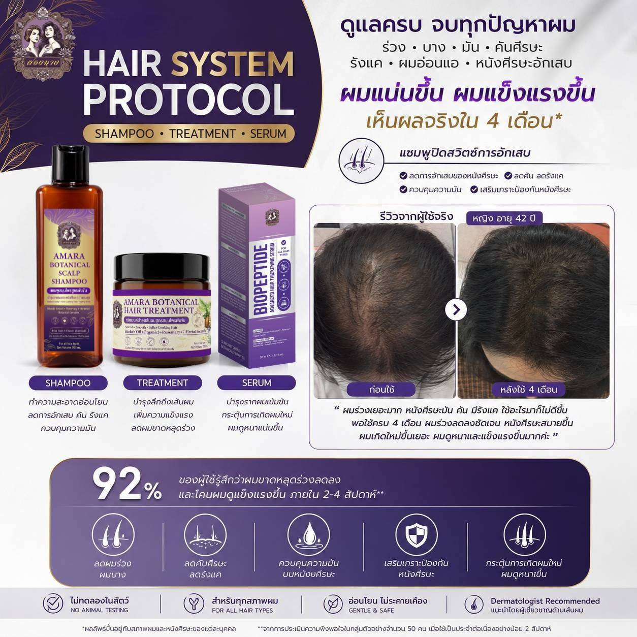 Songnaang AMARA รีวิวดูแลเส้นผมและหนังศีรษะ